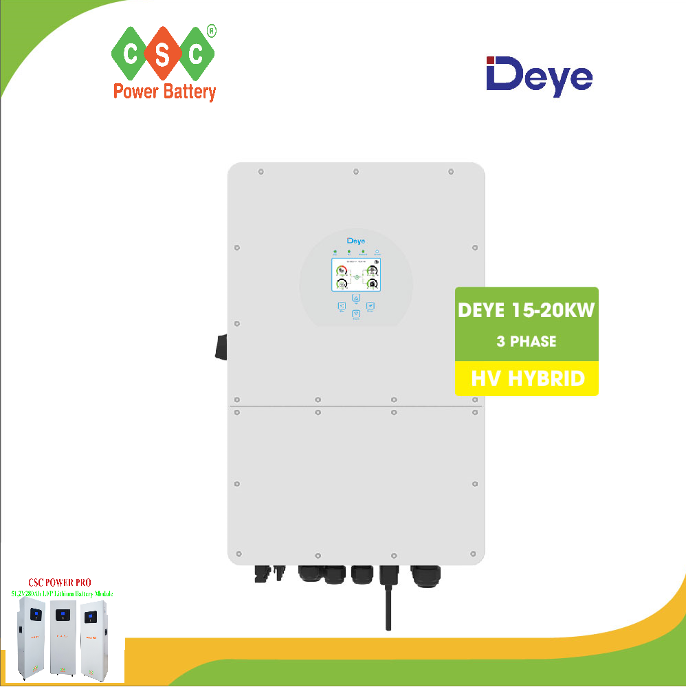 Biến tần áp cao Hybrid DEYE 15-20KW 3 pha